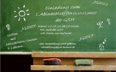 Einladung zum 1. Abitur – Nachtreffen der Jahrgänge 2007,2012 und 2017